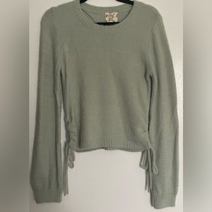 Semi-Cropped Mint Sweater